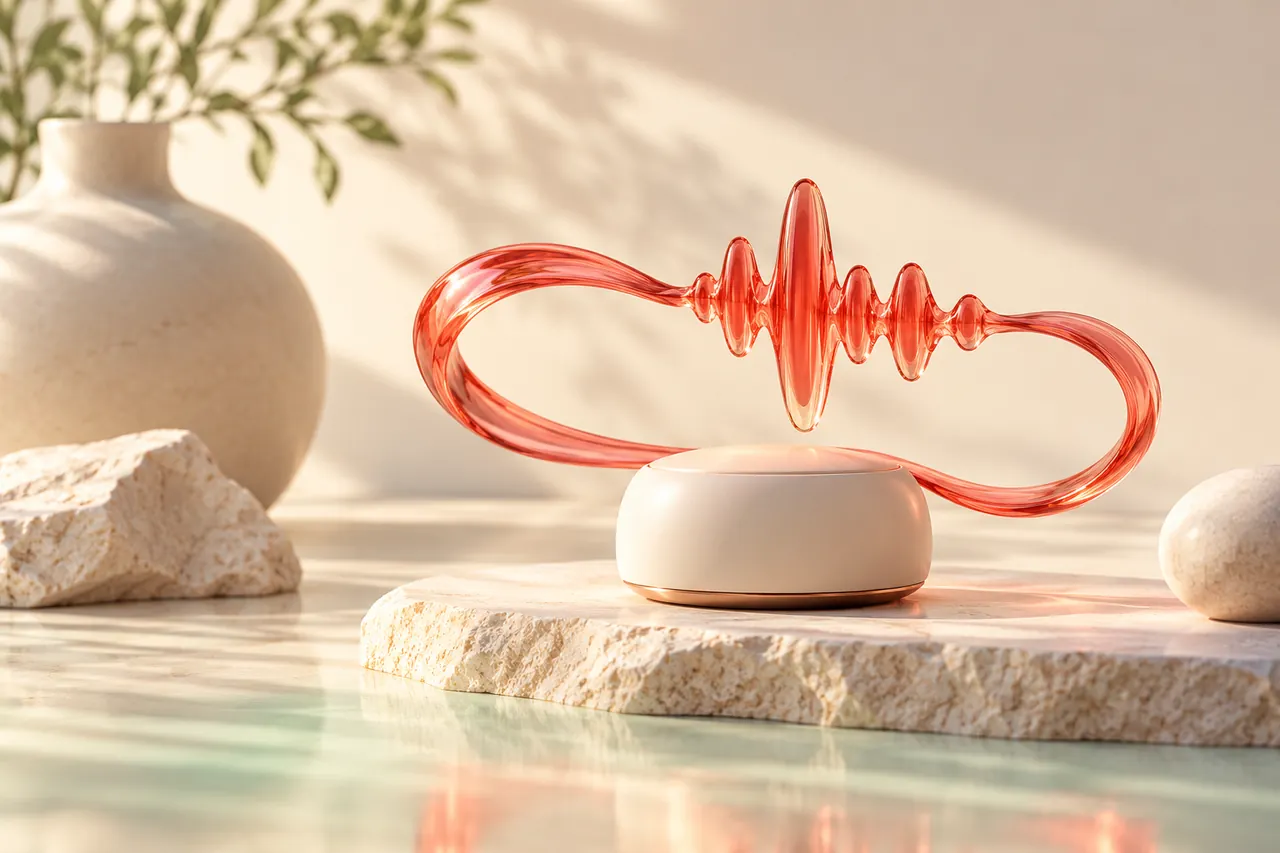 A ceramic call device inside a continuous coral voice loop